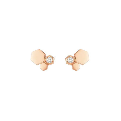 [Eterna Jewels]BEE LOVE PINK GOLD DIAMOND EARRINGS