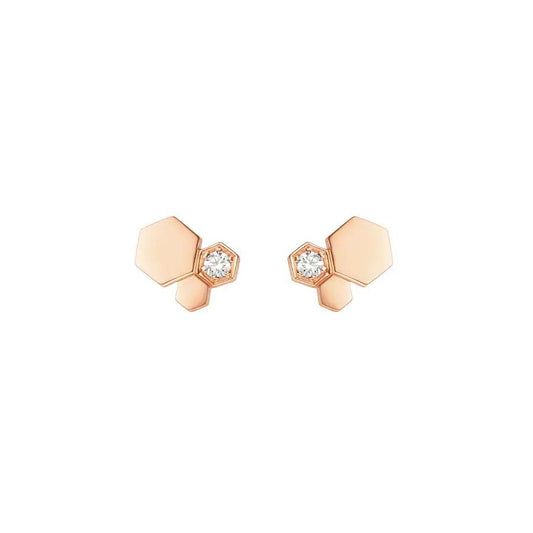 [Eterna Jewels]BEE LOVE PINK GOLD DIAMOND EARRINGS