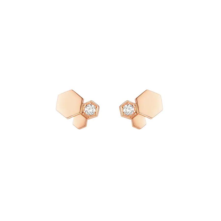[Eterna Jewels]BEE LOVE PINK GOLD DIAMOND EARRINGS