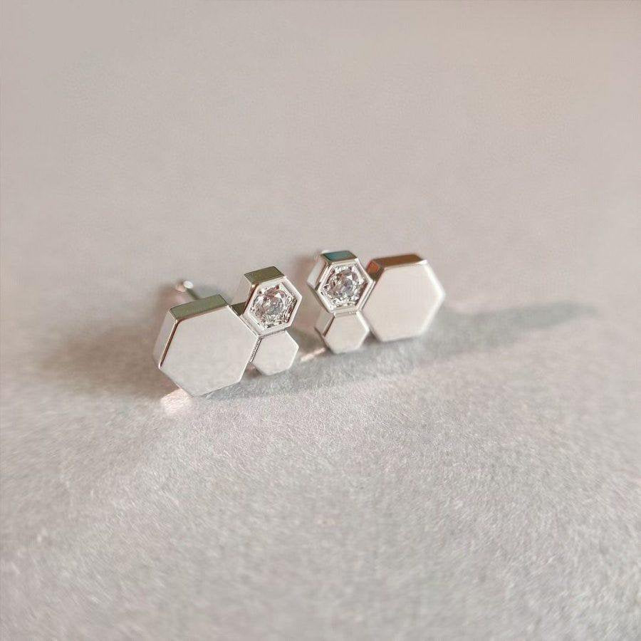 [Eterna Jewels]BEE LOVE SILVER DIAMOND EARRINGS