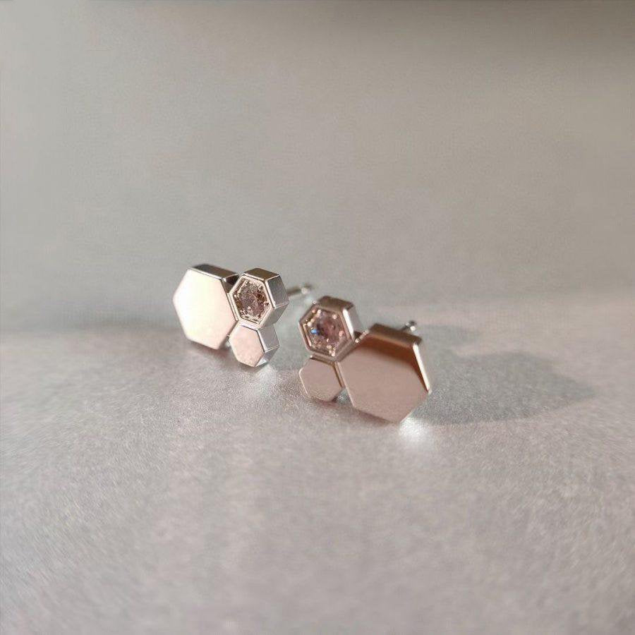 [Eterna Jewels]BEE LOVE SILVER DIAMOND EARRINGS