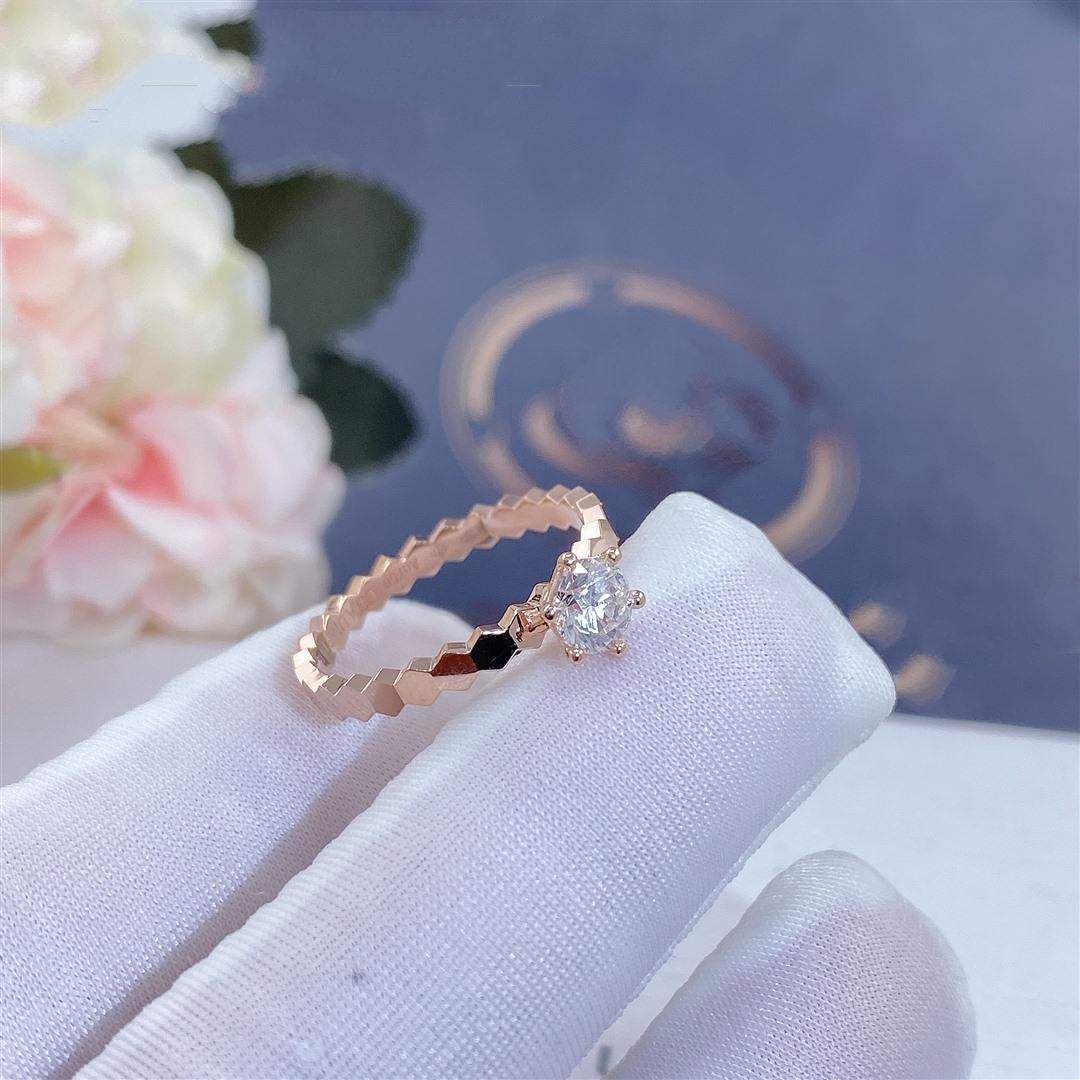 [Eterna Jewels]BEE LOVE RING PINK GOLD 1 DIAMOND