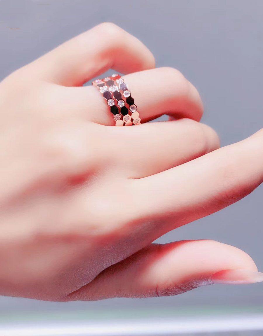 [Eterna Jewels]BEE LOVE RING PINK GOLD DIAMOND