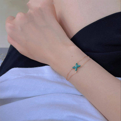 [Eterna Jewels]JEUX BRACELET MALACHITE PINK GOLD 1 DIAMOND