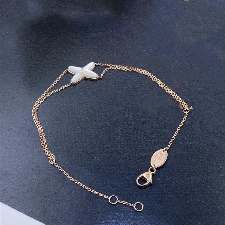 [Eterna Jewels]JEUX BRACELET WHITE MOP PINK GOLD 1 DIAMOND