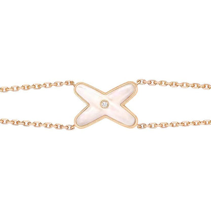 [Eterna Jewels]JEUX BRACELET WHITE MOP PINK GOLD 1 DIAMOND