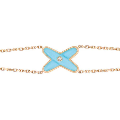 [Eterna Jewels]JEUX BRACELET TURQUOISE PINK GOLD 1 DIAMOND