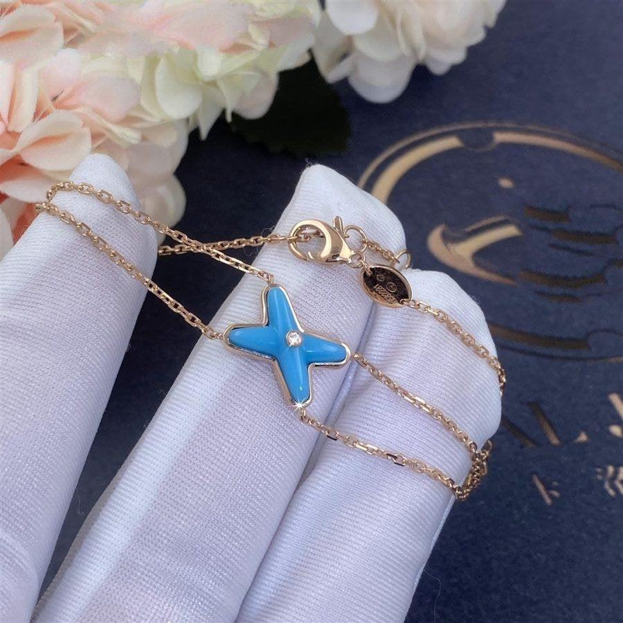 [Eterna Jewels]JEUX BRACELET TURQUOISE PINK GOLD 1 DIAMOND