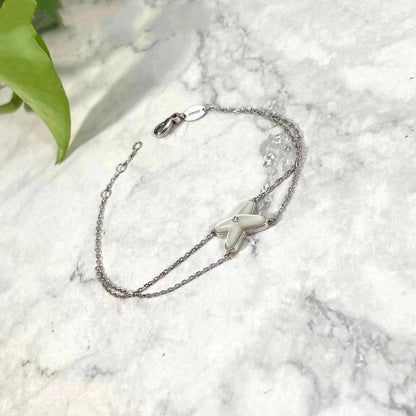[Eterna Jewels]JEUX BRACELET WHITE MOP SILVER 1 DIAMOND