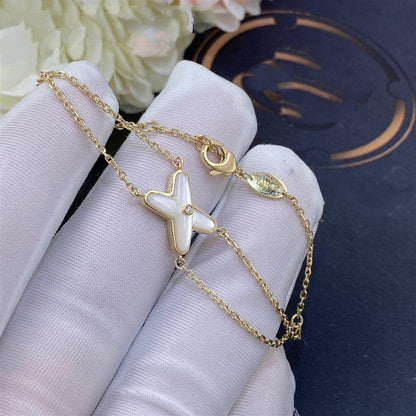 [Eterna Jewels]JEUX BRACELET WHITE MOP GOLD 1 DIAMOND