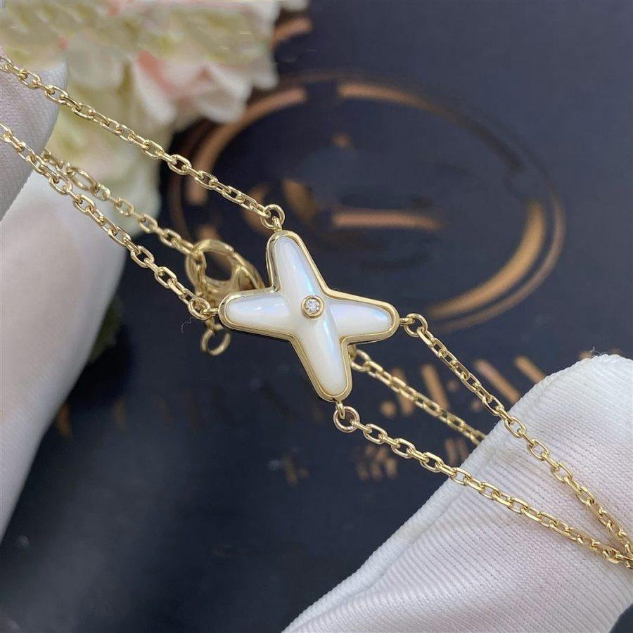 [Eterna Jewels]JEUX BRACELET WHITE MOP GOLD 1 DIAMOND