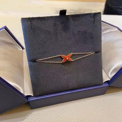 [Eterna Jewels]JEUX BRACELET CARNELIAN PINK GOLD 1 DIAMOND