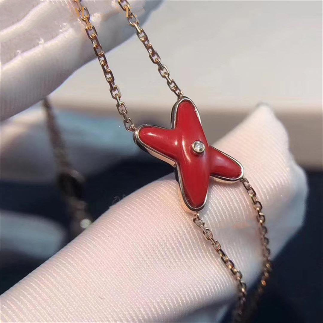 [Eterna Jewels]JEUX BRACELET CARNELIAN PINK GOLD 1 DIAMOND
