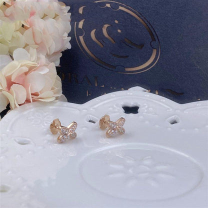 [Eterna Jewels]JEUX DE PINK GOLD DIAMOND EARRINGS