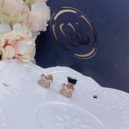 [Eterna Jewels]JEUX DE PINK GOLD DIAMOND EARRINGS