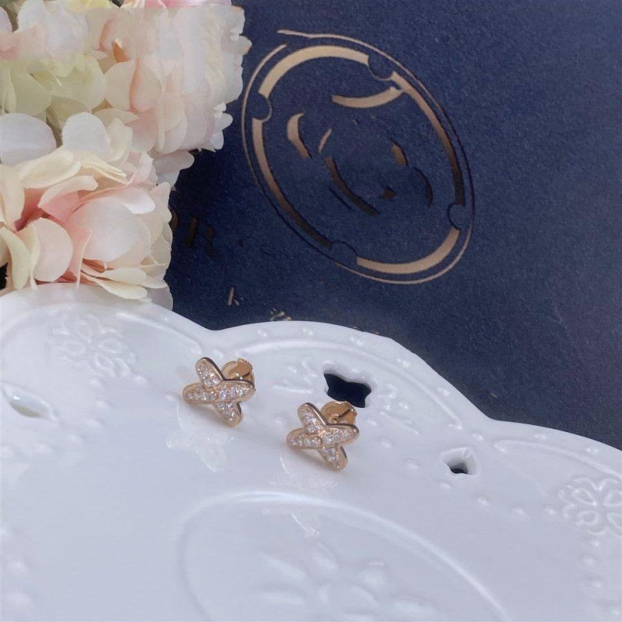 [Eterna Jewels]JEUX DE PINK GOLD DIAMOND EARRINGS