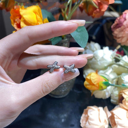[Eterna Jewels]JEUX DE SILVER DIAMOND EARRINGS