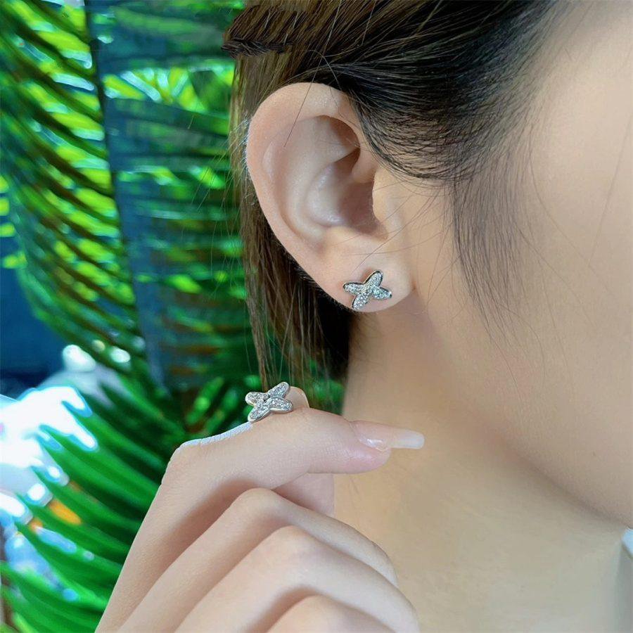 [Eterna Jewels]JEUX DE SILVER DIAMOND EARRINGS