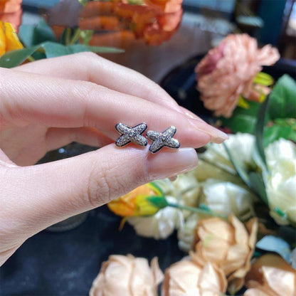 [Eterna Jewels]JEUX DE SILVER DIAMOND EARRINGS