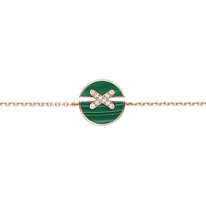 [Eterna Jewels]JEUX DE BRACELET MALACHITE PINK GOLD DIAMONDS