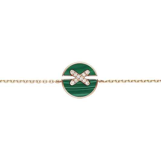 [Eterna Jewels]JEUX DE BRACELET MALACHITE PINK GOLD DIAMONDS
