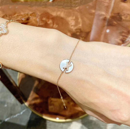 [Eterna Jewels]JEUX DE BRACELET MOP PINK GOLD DIAMONDS