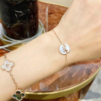[Eterna Jewels]JEUX DE BRACELET MOP PINK GOLD DIAMONDS
