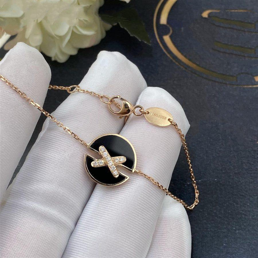 [Eterna Jewels]JEUX DE BRACELET ONYX PINK GOLD DIAMOND