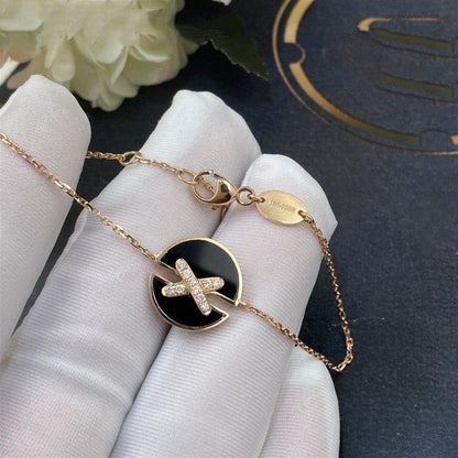 [Eterna Jewels]JEUX DE BRACELET ONYX PINK GOLD DIAMOND