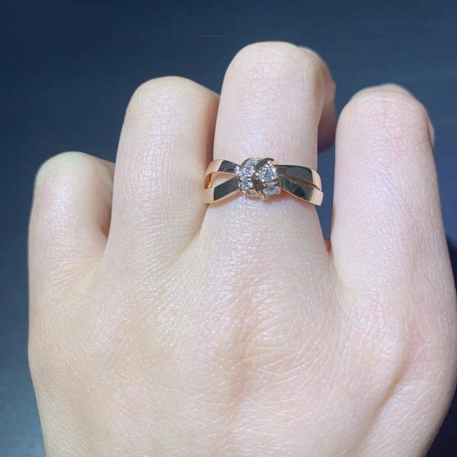 [Eterna Jewels]LIENS RING PINK GOLD DIAMOND