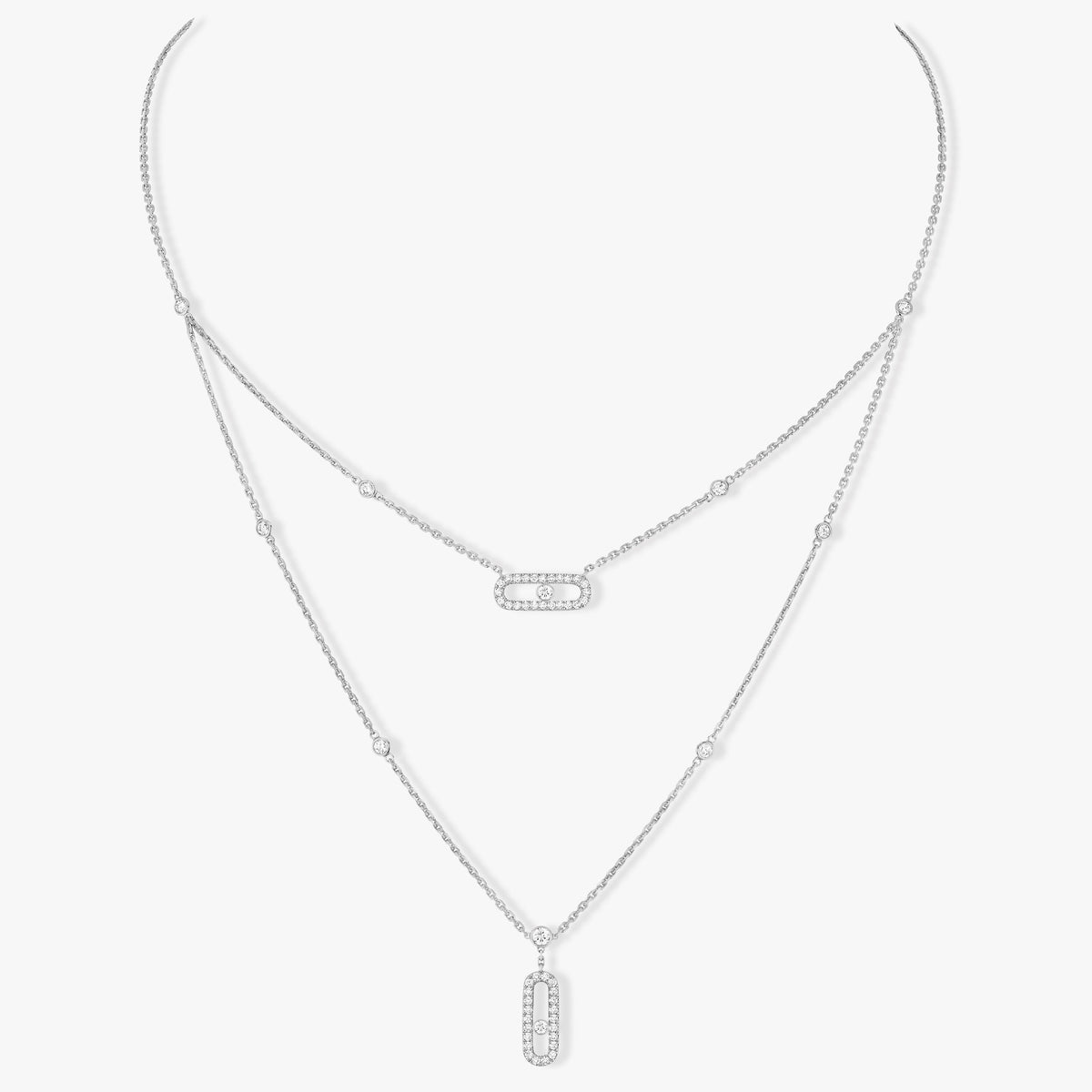 [Eterna Jewels]MOVE 2 ROW DIAMOND NECKLACE