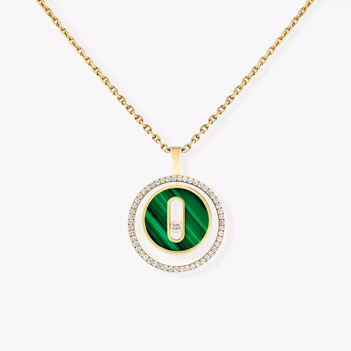 [Eterna Jewels]Lucky Move Diamond Necklace in Rose Gold and White Mother-of-Pearl