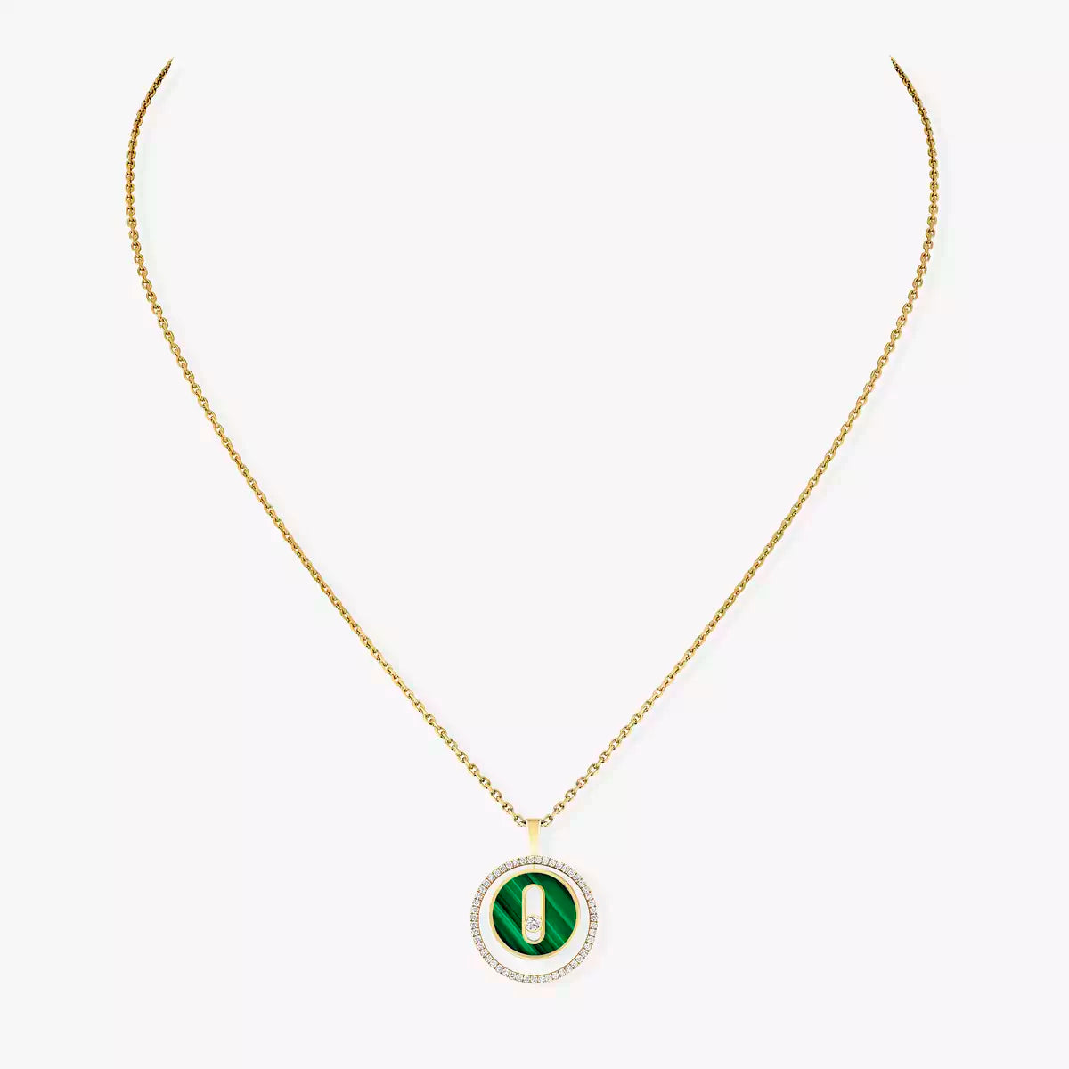 [Eterna Jewels]Lucky Move Diamond Necklace in Rose Gold and White Mother-of-Pearl