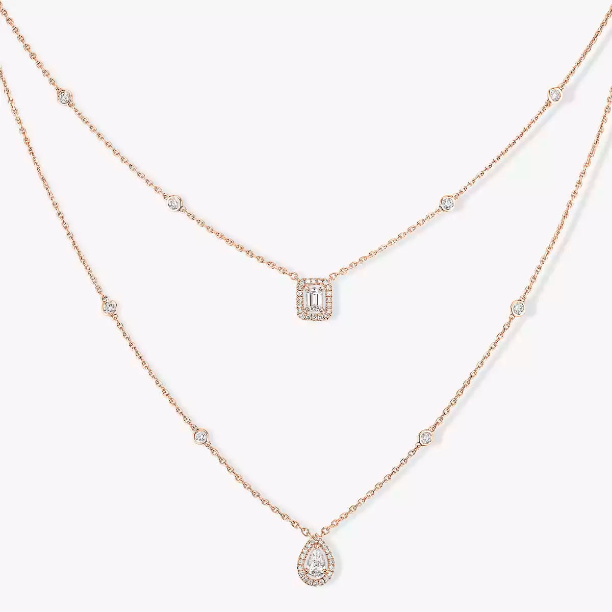 [Eterna Jewels]Diamond Necklace My Twin 2 Rows