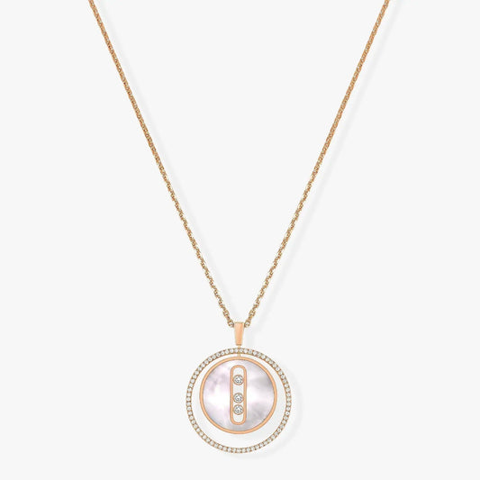 [Eterna Jewels]LUCKY MOVE MM NACRE BLANCHE DIAMOND NECKLACE