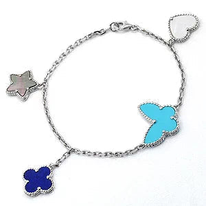 [Eterna Jewels]LUCKY SPRING SILVER BRACELET 4 MOTIF