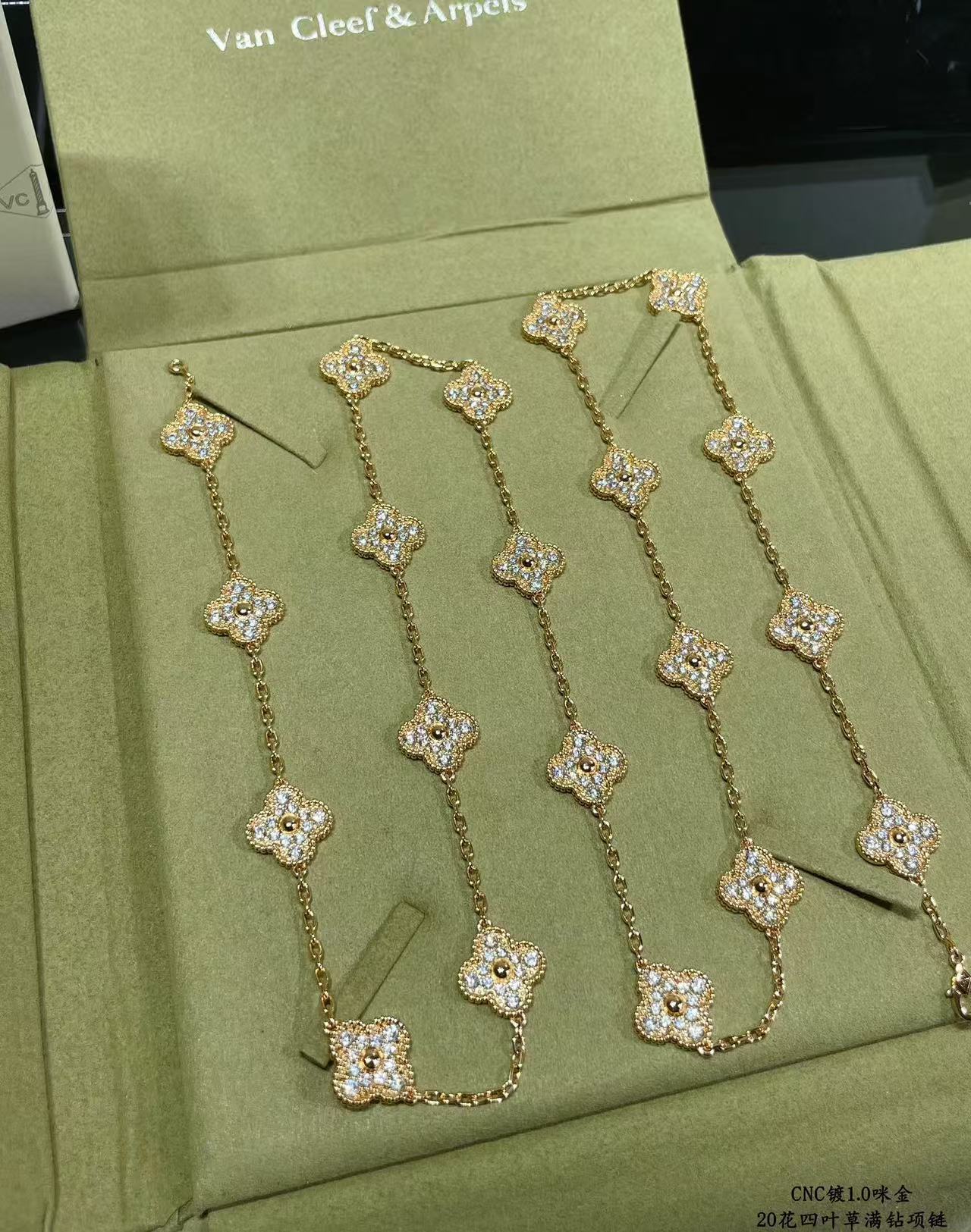 [Eterna Jewels]CLOVER 20 MOTIFS FULL-DIAMOND NECKLACE
