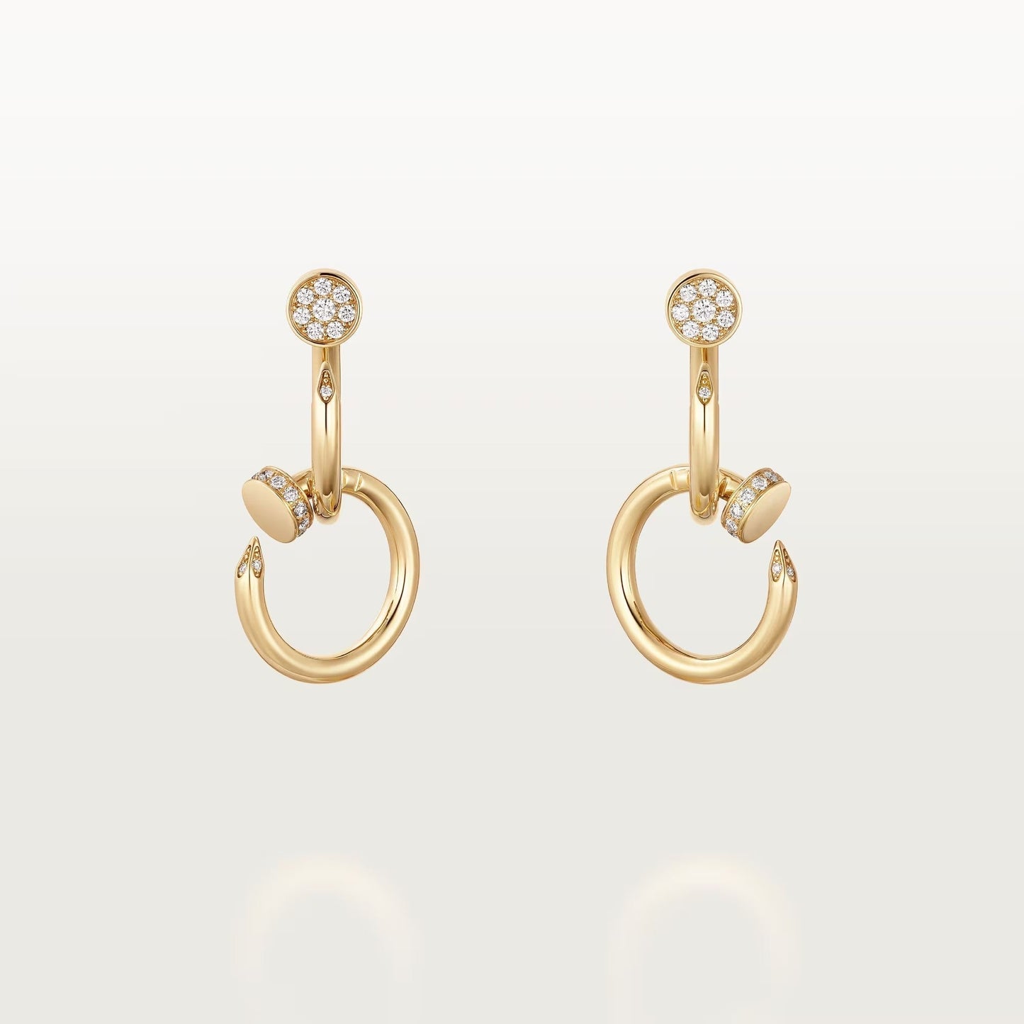 [Eterna Jewels]JUSTE HALF DIAMOND DOUBLE EARRINGS