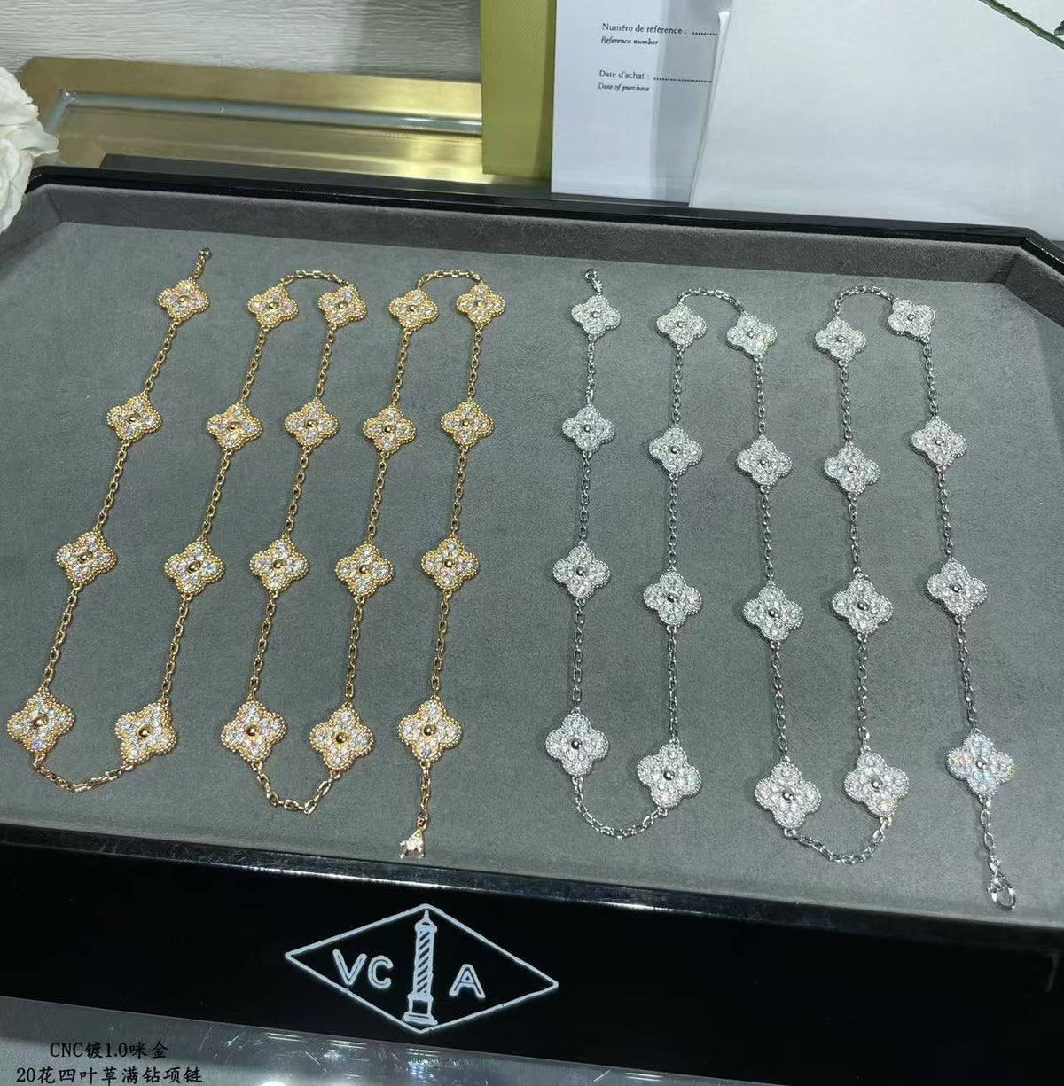 [Eterna Jewels]CLOVER 20 MOTIFS FULL-DIAMOND NECKLACE