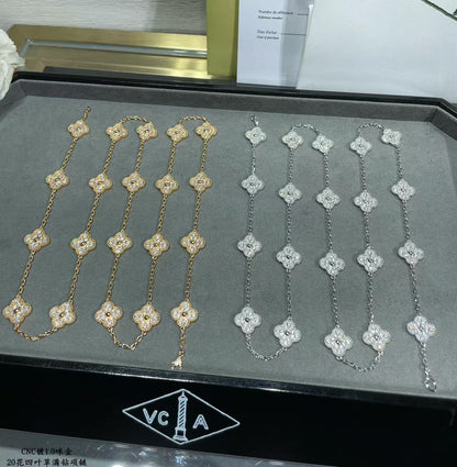 [Eterna Jewels]CLOVER 20 MOTIFS FULL-DIAMOND NECKLACE