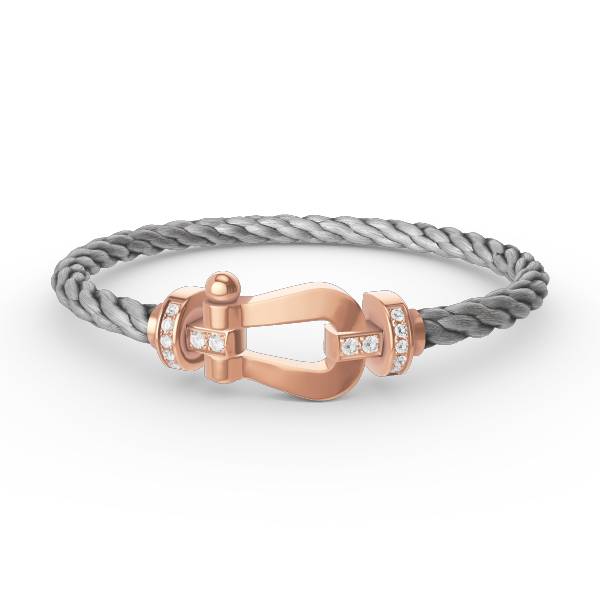 [Eterna Jewels]FORCE LARGE HORSESHOE HALF DIAMOND BRACELET ROSE GOLD