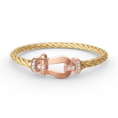[Eterna Jewels]FORCE LARGE HORSESHOE HALF DIAMOND BRACELET ROSE GOLD