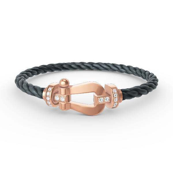 [Eterna Jewels]FORCE LARGE HORSESHOE HALF DIAMOND BRACELET ROSE GOLD