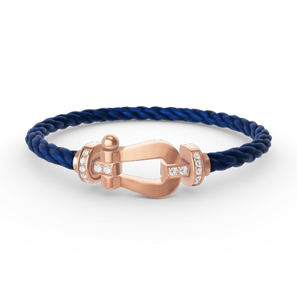 [Eterna Jewels]FORCE LARGE HORSESHOE HALF DIAMOND BRACELET ROSE GOLD