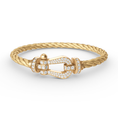 [Eterna Jewels]FORCE LARGE HORSESHOE FULL DIAMOND BRACELET GOLD