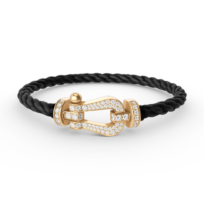 [Eterna Jewels]FORCE LARGE HORSESHOE FULL DIAMOND BRACELET GOLD