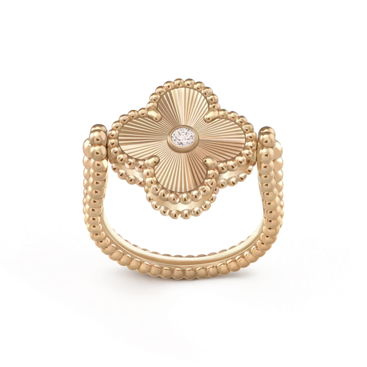 [Eterna Jewels]CLOVER RIVERSIBLE ROSE GOLD RING
