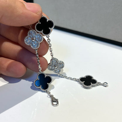 [Eterna Jewels] CLOVER 5 MOTIF ONYXS BRACELET COLLECTION