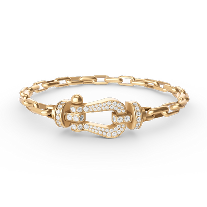 [Eterna Jewels]FORCE LARGE HORSESHOE CLASP  METAL BRACELET