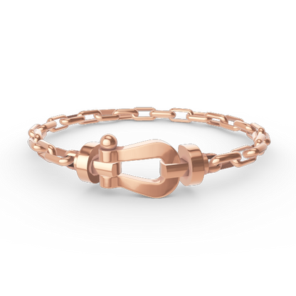 [Eterna Jewels]FORCE LARGE HORSESHOE CLASP  METAL BRACELET